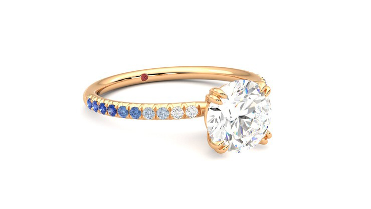 Taylor & Hart Damson Round Engagement Ring 360 degree image 5