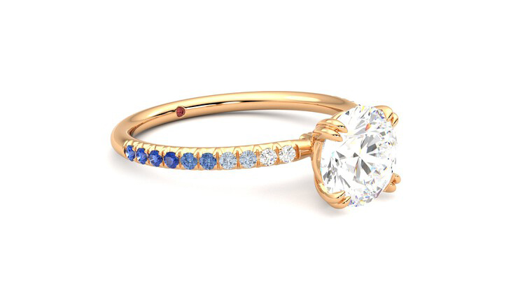 Taylor & Hart Damson Round Engagement Ring 360 degree image 6