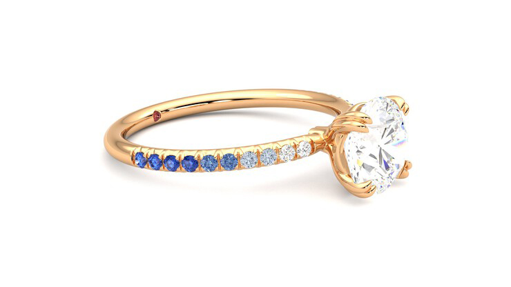 Taylor & Hart Damson Round Engagement Ring 360 degree image 7