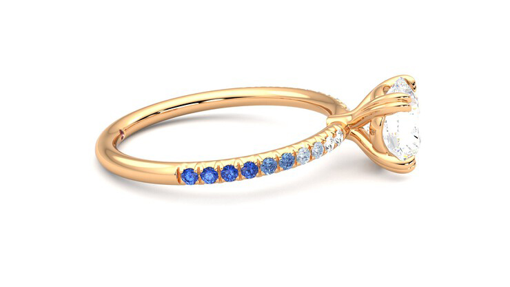 Taylor & Hart Damson Round Engagement Ring 360 degree image 9