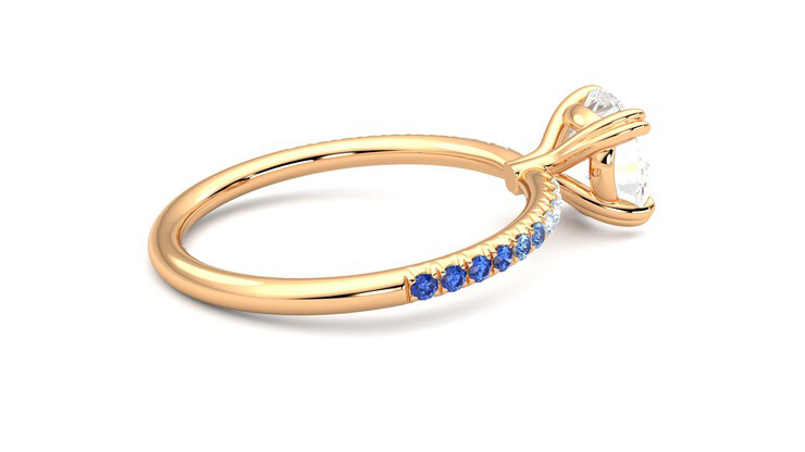 Taylor & Hart Damson Round Engagement Ring 360 degree image 11