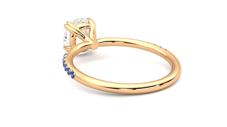 Taylor & Hart Damson Round Engagement Ring 360 degree image 17
