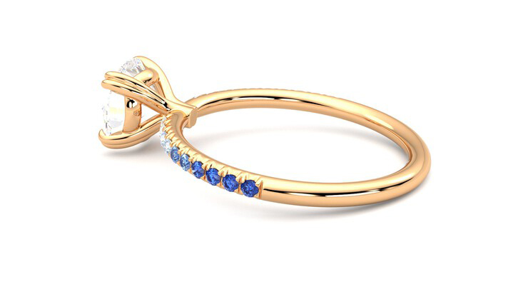 Taylor & Hart Damson Round Engagement Ring 360 degree image 19