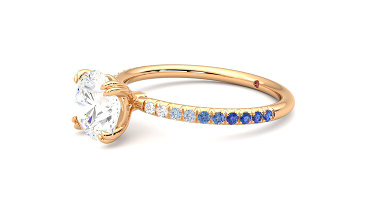 Taylor & Hart Damson Round Engagement Ring 360 degree image 23