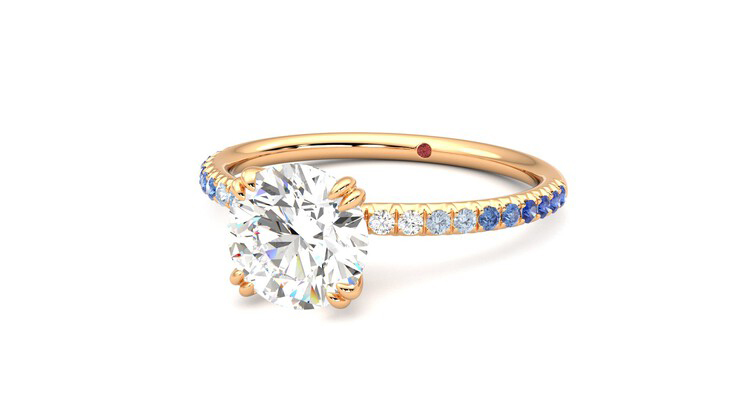 Taylor & Hart Damson Round Engagement Ring 360 degree image 26