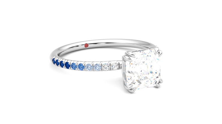 Taylor & Hart Damson Asscher Engagement Ring 360 degree image 5