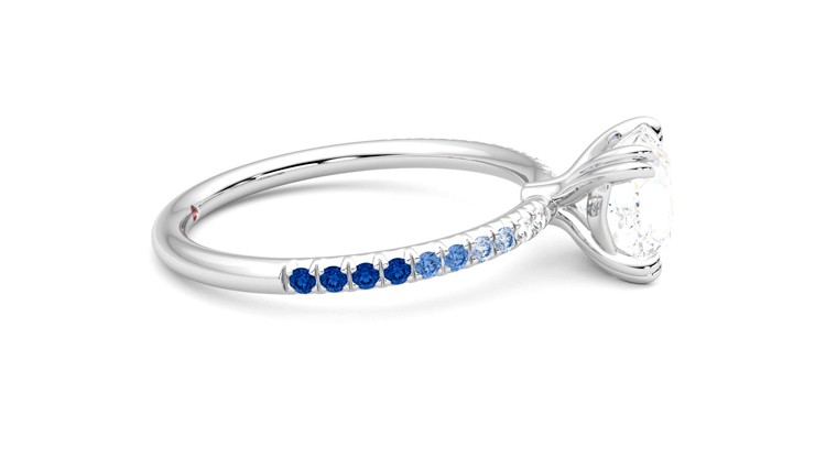 Taylor & Hart Damson Asscher Engagement Ring 360 degree image 9