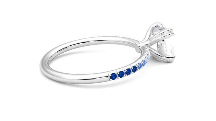 Taylor & Hart Damson Asscher Engagement Ring 360 degree image 11