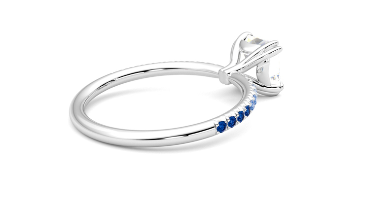 Taylor & Hart Damson Asscher Engagement Ring 360 degree image 12