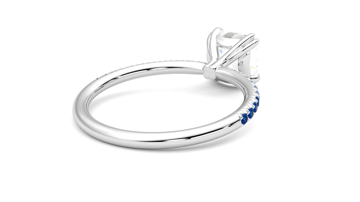 Taylor & Hart Damson Asscher Engagement Ring 360 degree image 13