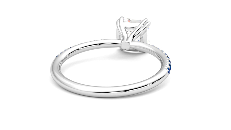 Taylor & Hart Damson Asscher Engagement Ring 360 degree image 14