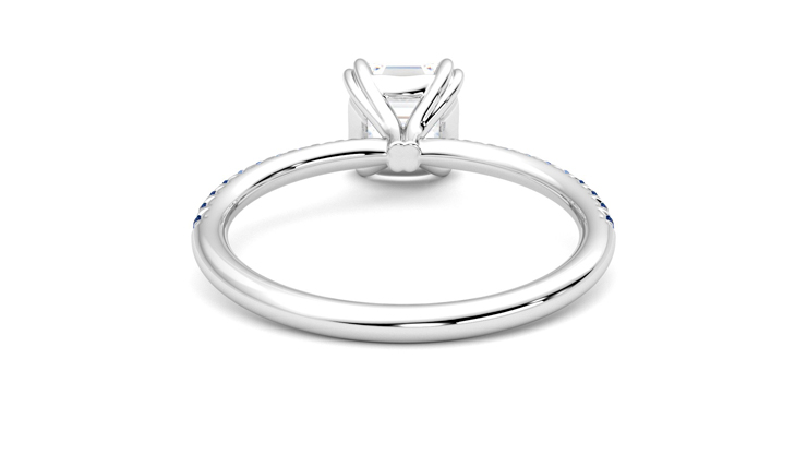 Taylor & Hart Damson Asscher Engagement Ring 360 degree image 15