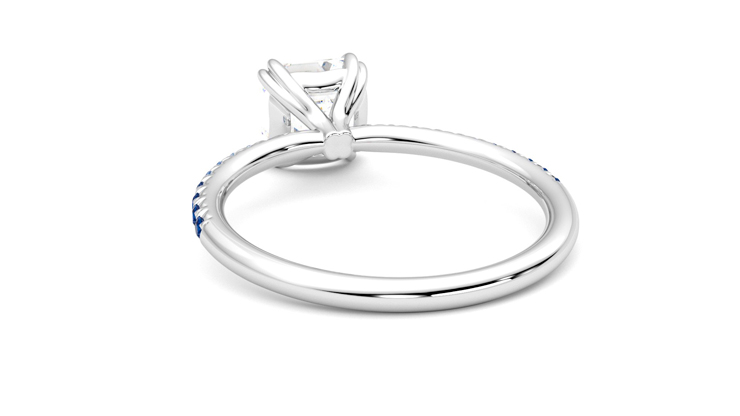 Taylor & Hart Damson Asscher Engagement Ring 360 degree image 16