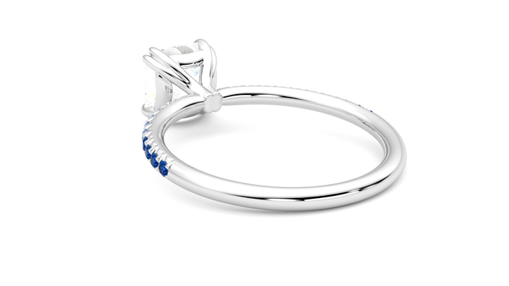 Taylor & Hart Damson Asscher Engagement Ring 360 degree image 17