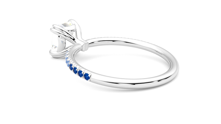 Taylor & Hart Damson Asscher Engagement Ring 360 degree image 18