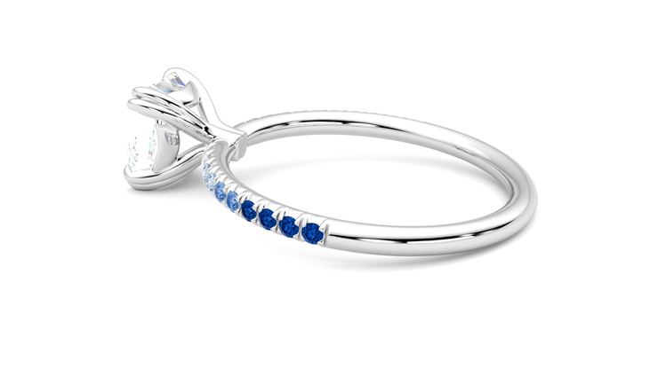 Taylor & Hart Damson Asscher Engagement Ring 360 degree image 19