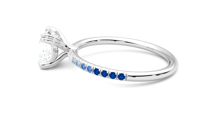 Taylor & Hart Damson Asscher Engagement Ring 360 degree image 20
