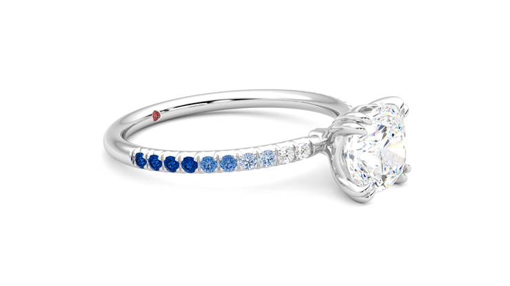 Taylor & Hart Damson Cushion Engagement Ring 360 degree image 7