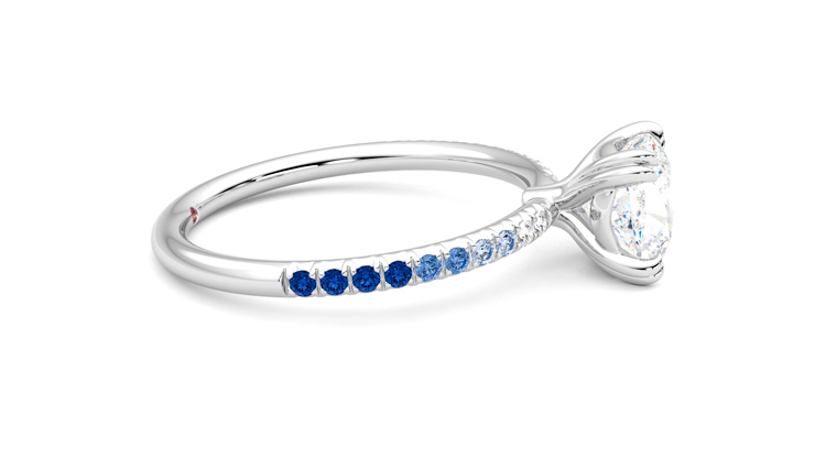 Taylor & Hart Damson Cushion Engagement Ring 360 degree image 9
