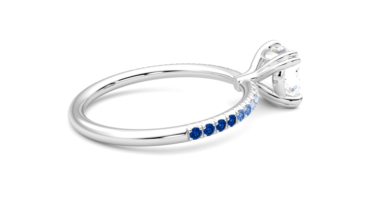 Taylor & Hart Damson Cushion Engagement Ring 360 degree image 11