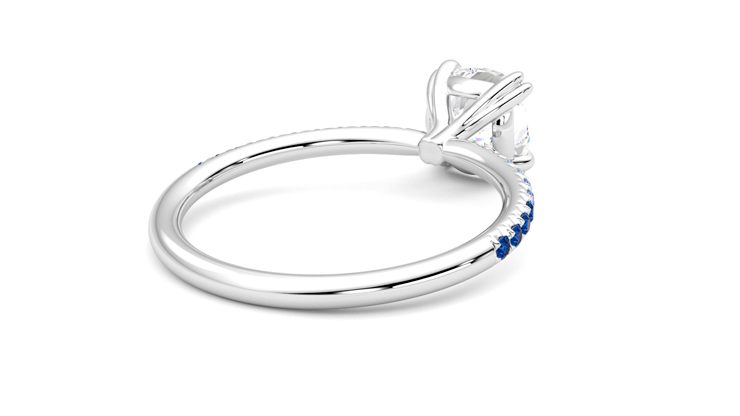 Taylor & Hart Damson Cushion Engagement Ring 360 degree image 13
