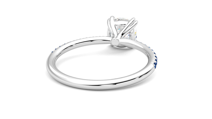 Taylor & Hart Damson Cushion Engagement Ring 360 degree image 14
