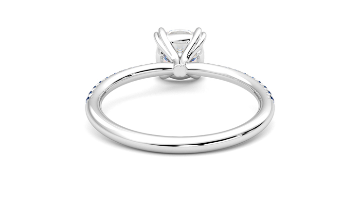Taylor & Hart Damson Cushion Engagement Ring 360 degree image 15