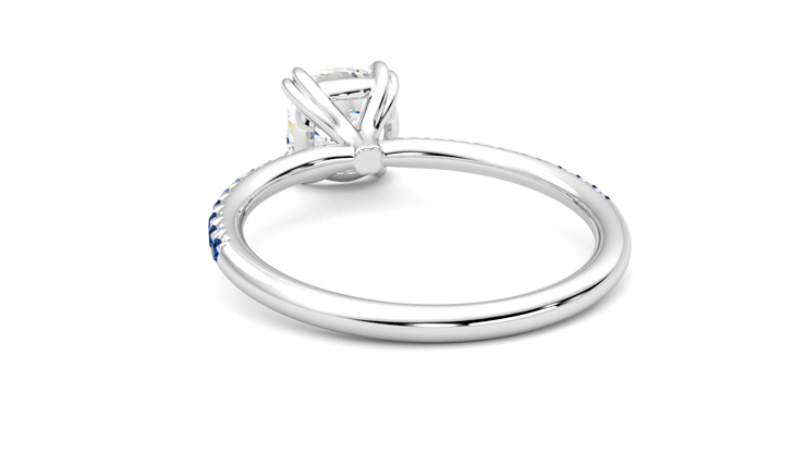 Taylor & Hart Damson Cushion Engagement Ring 360 degree image 16