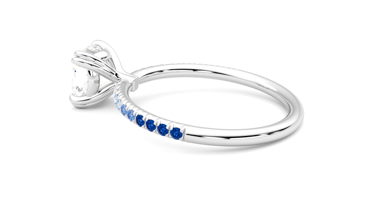 Taylor & Hart Damson Cushion Engagement Ring 360 degree image 19
