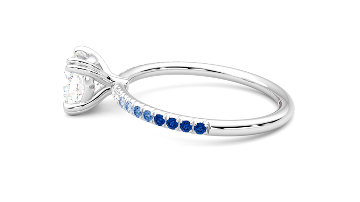 Taylor & Hart Damson Cushion Engagement Ring 360 degree image 20