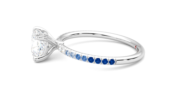 Taylor & Hart Damson Cushion Engagement Ring 360 degree image 21