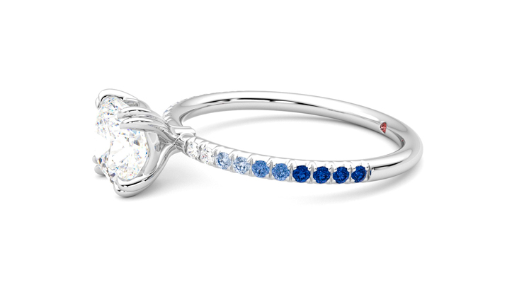 Taylor & Hart Damson Cushion Engagement Ring 360 degree image 22