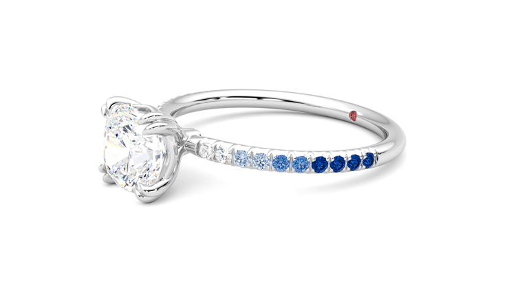 Taylor & Hart Damson Cushion Engagement Ring 360 degree image 23