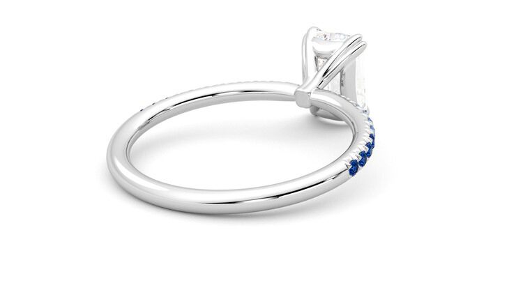 Taylor & Hart Damson Emerald Engagement Ring 360 degree image 13