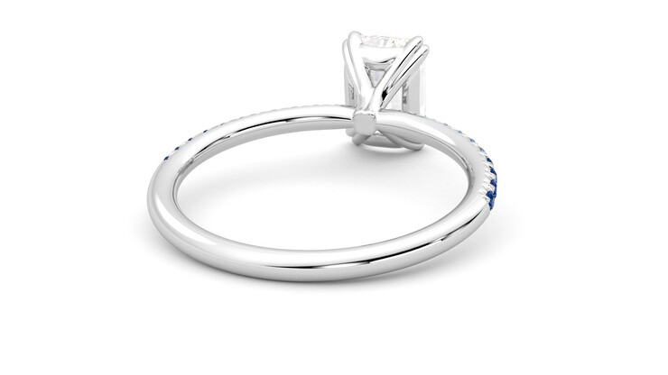 Taylor & Hart Damson Emerald Engagement Ring 360 degree image 14