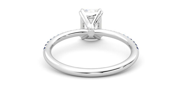 Taylor & Hart Damson Emerald Engagement Ring 360 degree image 15