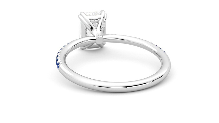 Taylor & Hart Damson Emerald Engagement Ring 360 degree image 16