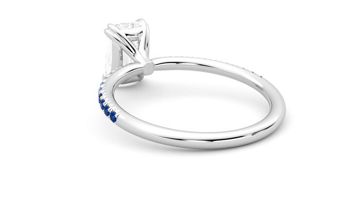 Taylor & Hart Damson Emerald Engagement Ring 360 degree image 17