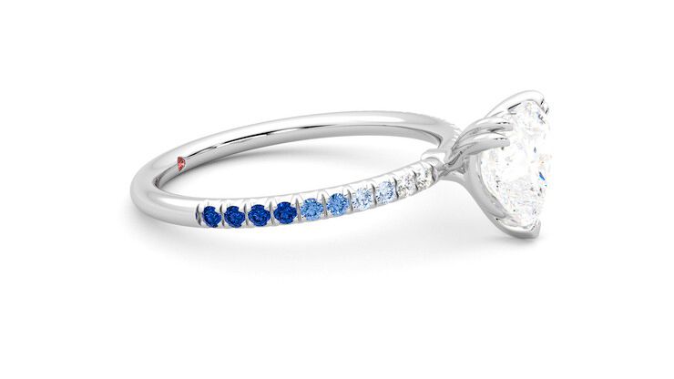 Taylor & Hart Damson Heart Engagement Ring 360 degree image 8