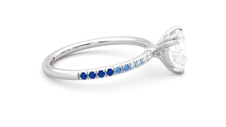 Taylor & Hart Damson Heart Engagement Ring 360 degree image 9