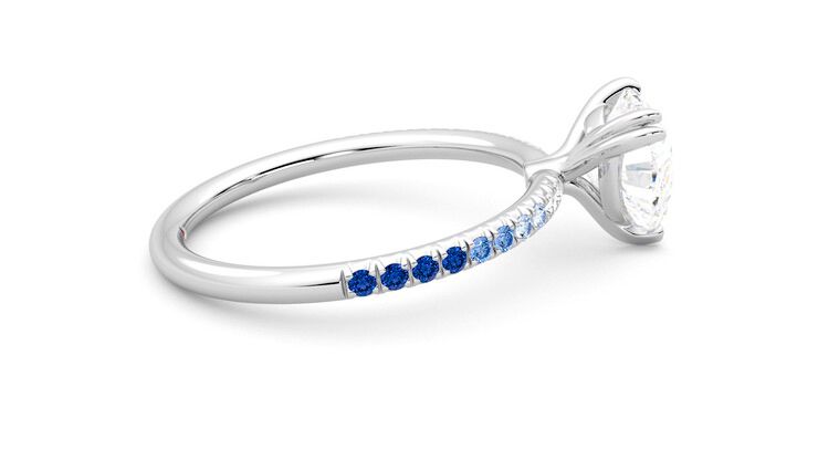 Taylor & Hart Damson Heart Engagement Ring 360 degree image 10