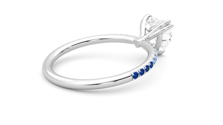 Taylor & Hart Damson Heart Engagement Ring 360 degree image 12
