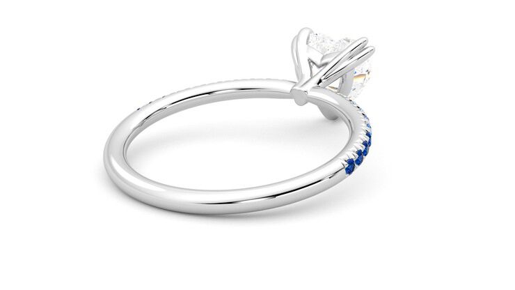 Taylor & Hart Damson Heart Engagement Ring 360 degree image 13