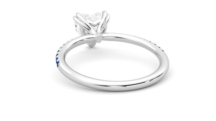 Taylor & Hart Damson Heart Engagement Ring 360 degree image 16