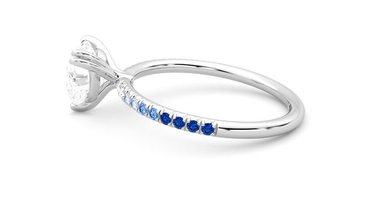 Taylor & Hart Damson Heart Engagement Ring 360 degree image 20