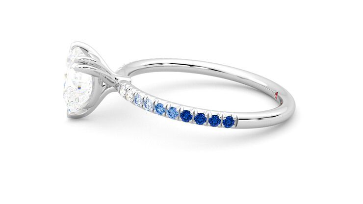 Taylor & Hart Damson Heart Engagement Ring 360 degree image 21