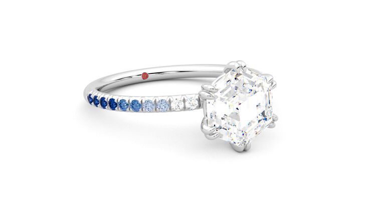 Taylor & Hart Damson Hexagonal Engagement Ring 360 degree image 5