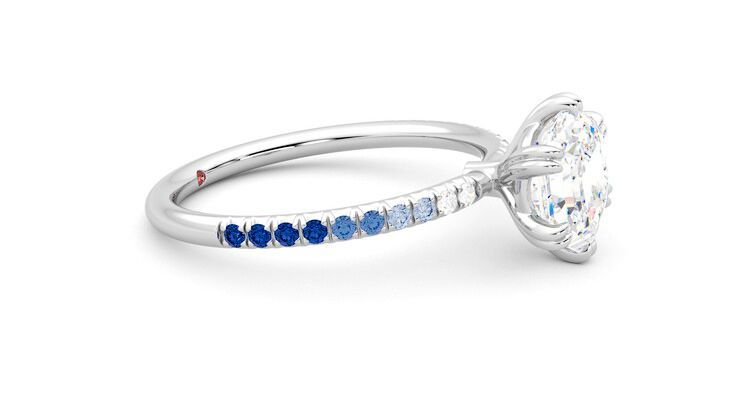 Taylor & Hart Damson Hexagonal Engagement Ring 360 degree image 8