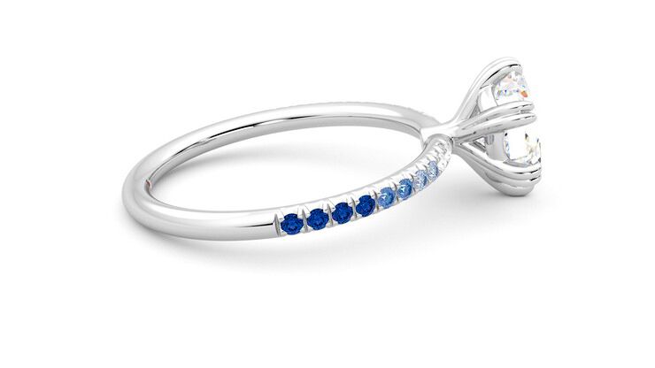 Taylor & Hart Damson Hexagonal Engagement Ring 360 degree image 10