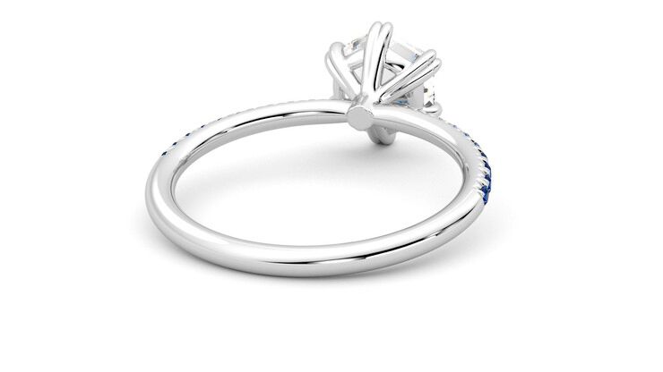 Taylor & Hart Damson Hexagonal Engagement Ring 360 degree image 14